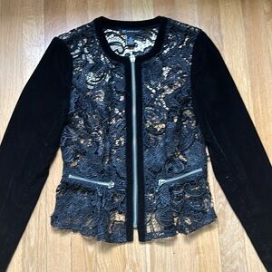 INC Lace and Velvet Jacket